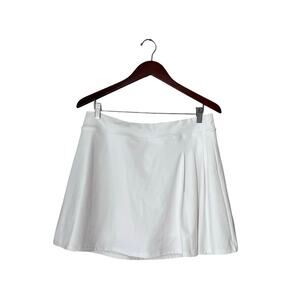 Boston Proper Tennis Skirt Skort White Pleated Built In Shorts Large